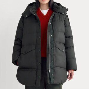 Everlane EverPuff Long jacket, Black Medium (M), NWOT